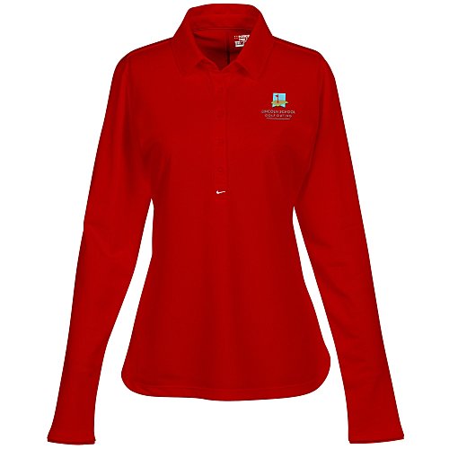 Nike Performance Long Sleeve Stretch Polo - Ladies' - 24 hr Main Image