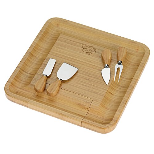 Lorenzi 4-Piece Bamboo Cheese Tray Main Image