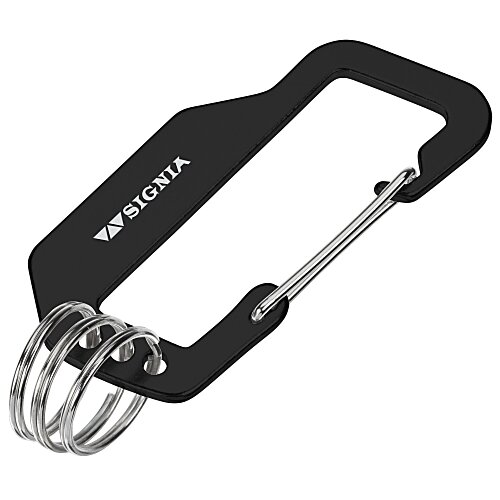 Flat Carabiner Triple Keychain Main Image