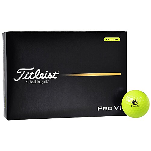 Titleist Pro V1 Yellow Golf Ball - Dozen - Factory Direct Main Image