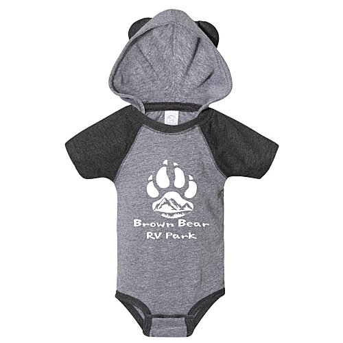 Rabbit Skins Hooded Onesie with Ears Main Image