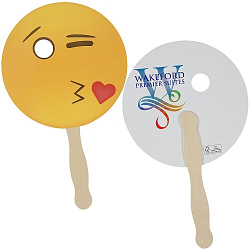 Emoji Hand Fan - Kiss - 24 hr Main Image