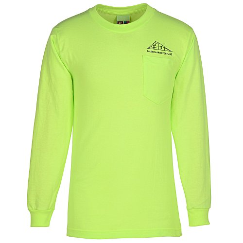 Bayside LS Pocket T-Shirt Main Image