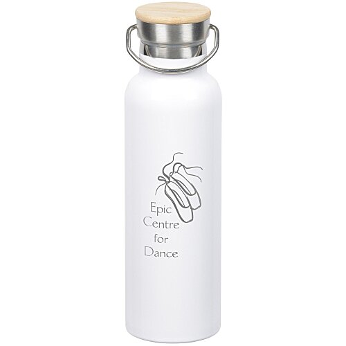 Accord Vacuum Bottle with Wood Lid - 21 oz - Laser Engraved - 24 hr Main Image
