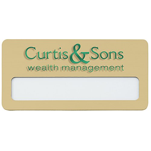 Atlanta Vogue Name Badge - 1-1/2" x 3" - Jeweler's Pinback - 24 hr Main Image