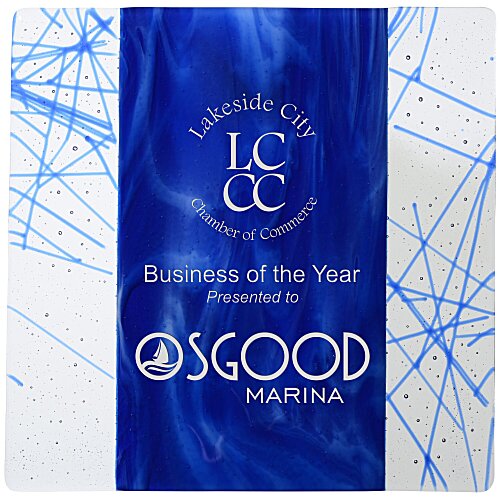 Art Glass Fusion Plaque - Blue Main Image