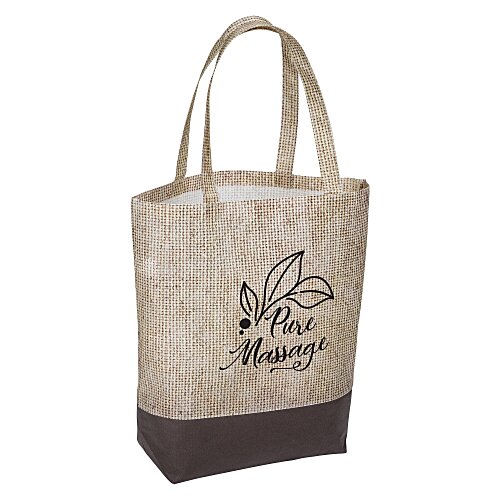Burlap Patterned Tote Main Image