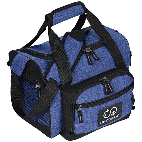 12-Can Heathered Convertible Duffel Cooler - 24 hr Main Image