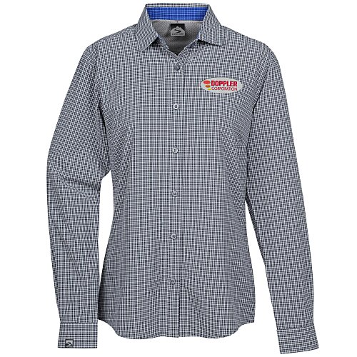 Storm Creek Tonal Check Performance Stretch Woven Shirt - Ladies' Main Image