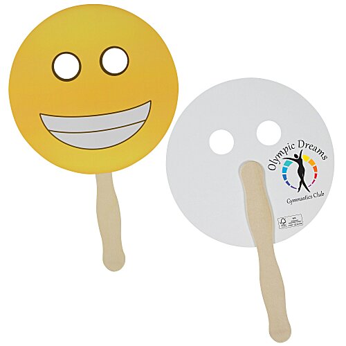 Emoji Hand Fan - Grin - 24 hr Main Image
