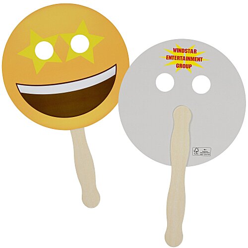 Emoji Hand Fan - Stars - 24 hr Main Image