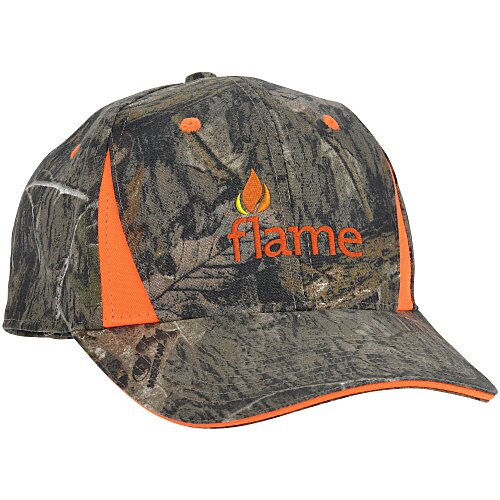 Camo Cap with Blaze Inserts - Embroidered Main Image