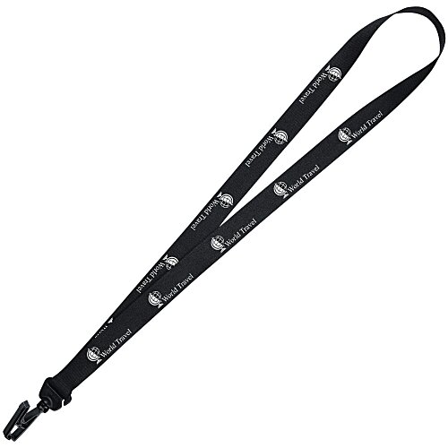 Trapezoid Lanyard - 3/4 inches - 32 inches - Plastic Bulldog Clip Main Image
