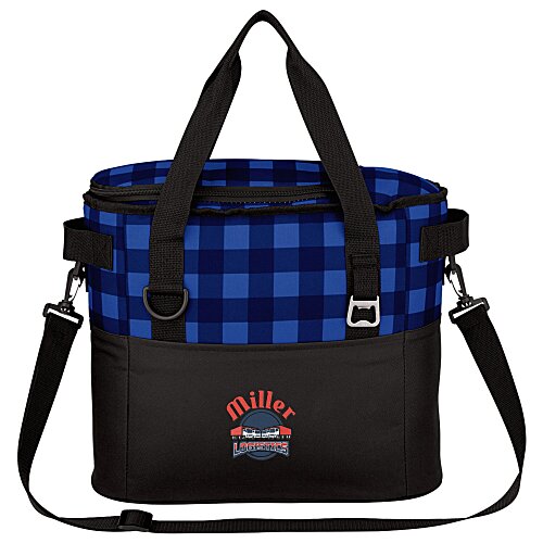 Buffalo Plaid Cooler Bag - Embroidered Main Image