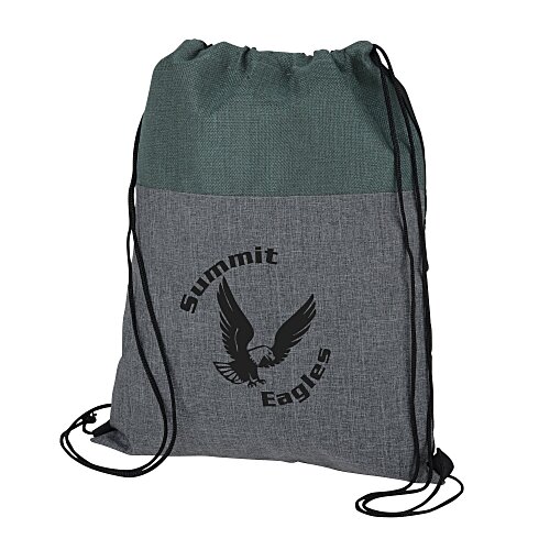 Lynford Heathered Drawstring Backpack - 24 hr Main Image