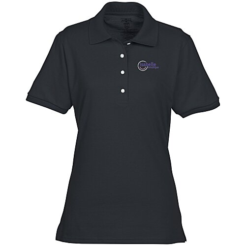 Jerzees SpotShield Button Jersey Shirt- Ladies' - Embroidered - 24 hr Main Image