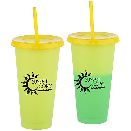 Chameleon Color Change Tumbler with Straw - 24 oz. Main Image