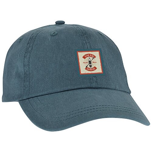 Cotton Pigment Dyed Twill Cap - Full Color Patch Main Image