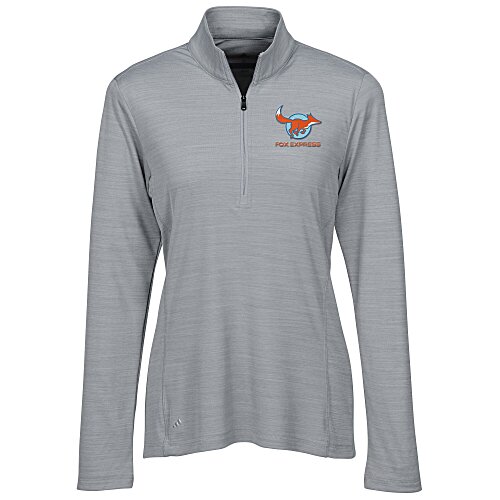 adidas Melange 1/4-Zip Pullover - Ladies' - Embroidered Main Image