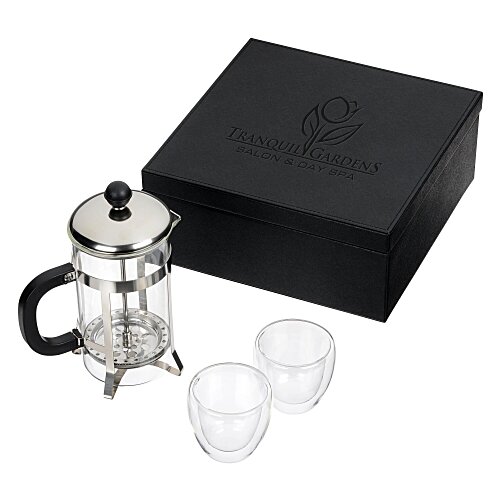 Modena Coffee Press and Glass Set Main Image