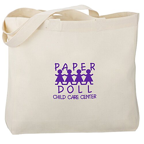 Gusseted Cotton Sheeting Tote - Organic - 24 hr Main Image
