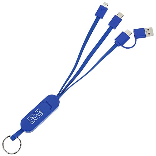 Phone Stand Duo Charging Cable Keychain Main Image