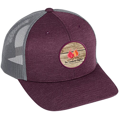 Zone Sonic Heather Trucker Cap - Full Color Patch Main Image