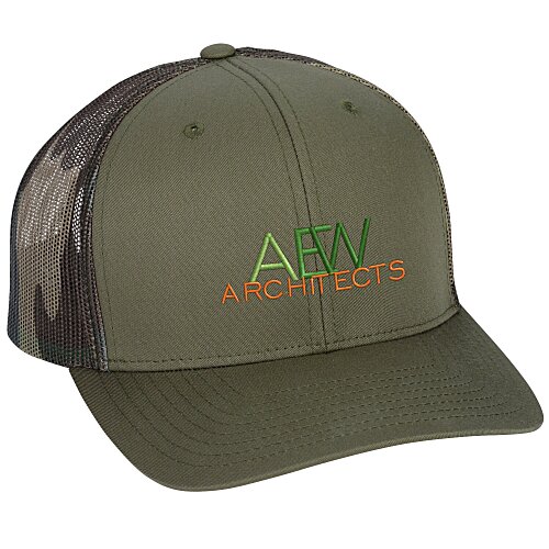 Richardson Printed Mesh Back Trucker Cap - CAMO Main Image