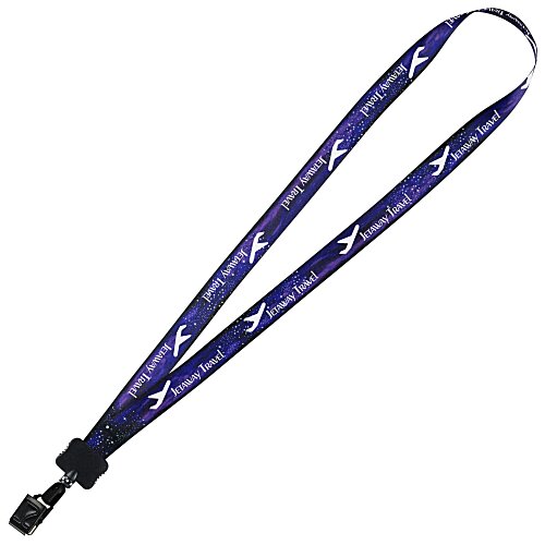 Dye-Sub Lanyard - 3/4" - 32" - Large Metal Bulldog Clip - Galaxy Main Image