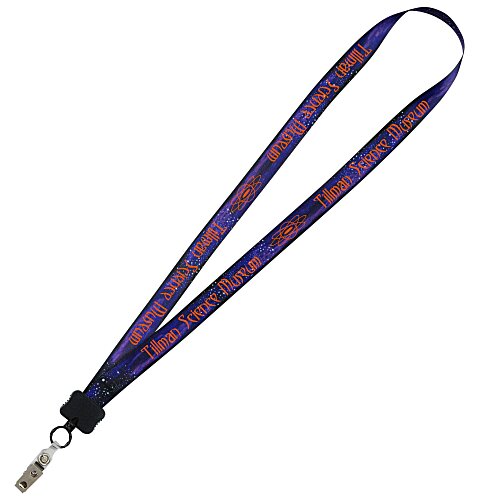 Dye-Sub Lanyard - 3/4" - 32" - Snap with Metal Bulldog Clip - Galaxy Main Image