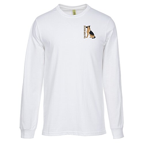 Econscious Organic Cotton LS T-Shirt - Men's - White - Embroidered Main Image