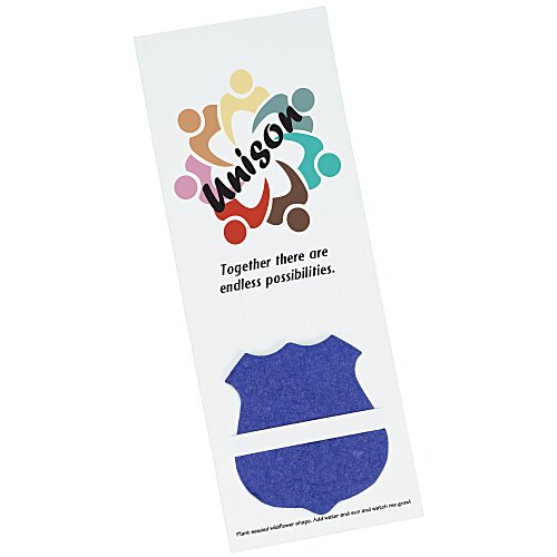Plant-A-Shape Flower Seed Bookmark - Shield Main Image