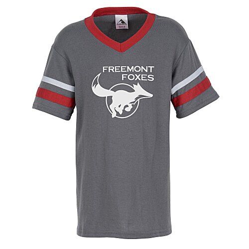 Augusta Striped Sleeve T-Shirt - Youth Main Image