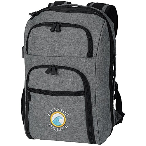 RFID Laptop Backpack - Embroidered- 24 hr Main Image
