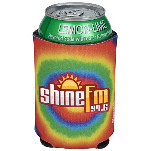 Koozie® Chill Collapsible Can Cooler - Tie-Dye Bullseye Main Image