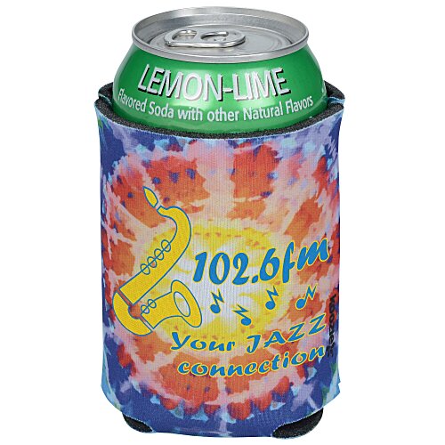 Koozie® Chill Collapsible Can Cooler - Tie-Dye Sun Main Image