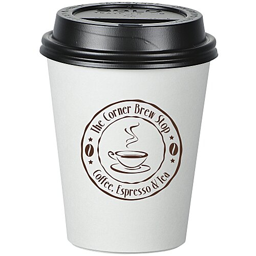 Insulated Paper Travel Cup with Lid - 8 oz. - Low Qty Main Image