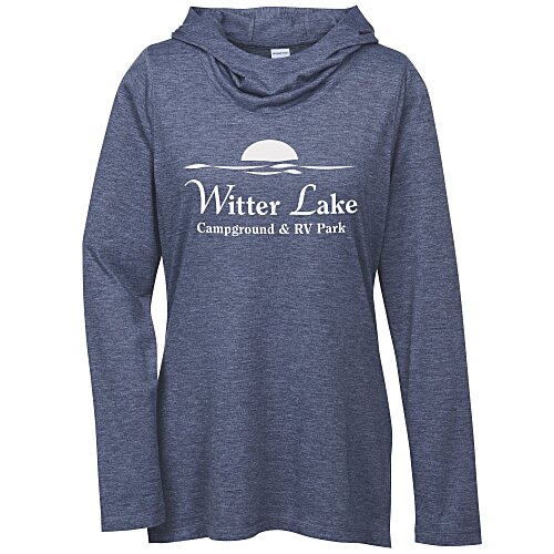 Electric Tri-Blend Wicking Hooded Tee - Ladies' Main Image