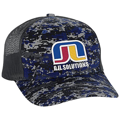 Digi Camo Snapback Trucker Cap Main Image