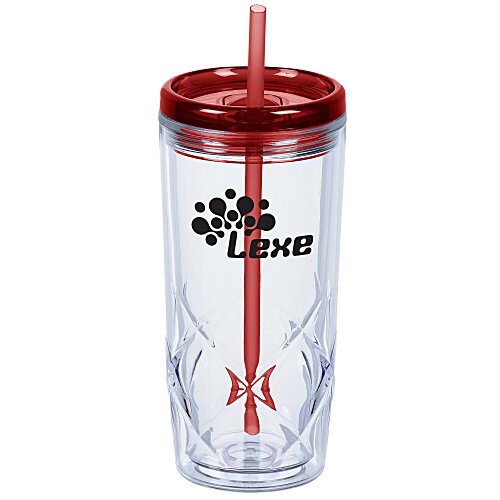 Refresh Simplex Tumbler with Straw - 16 oz - Clear - 24 hr Main Image