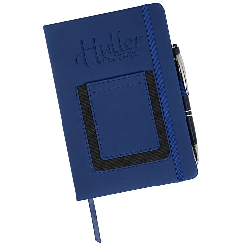 Vienna Phone Pocket Journal Book with Pen - 8-1/2 inches x 5-1/2 inches Main Image