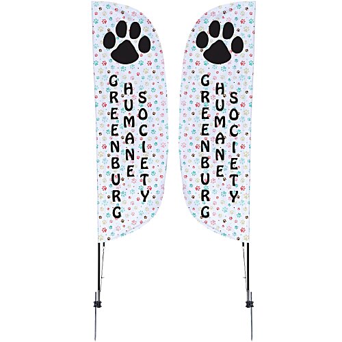 Outdoor Stadium Flutter Sail Sign - 10' - Two Sided Main Image