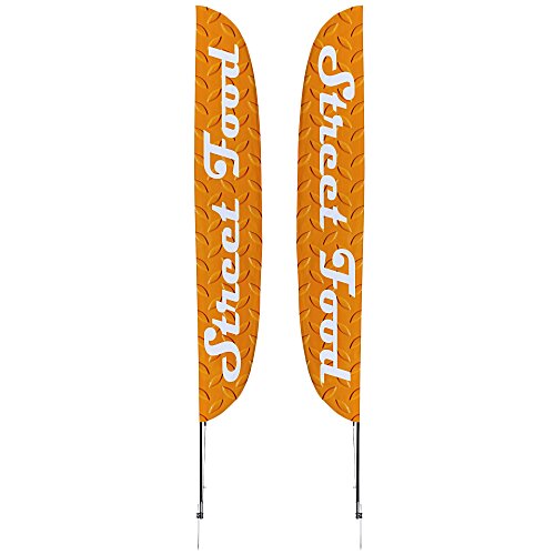 Outdoor Stadium Flutter Sail Sign - 18' - Two Sided Main Image
