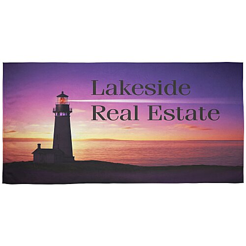 SubliPlush Velour Beach Towel - 35 inches x 70 inches - Heavyweight Main Image