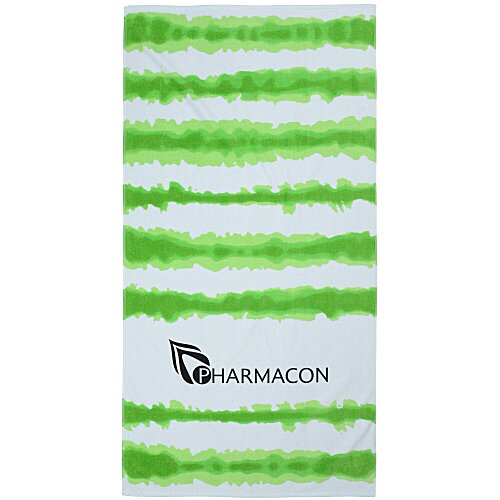 Good Vibes Cabana Stripe Beach Towel Main Image