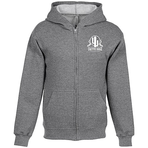 Lightweight 7-oz Fleece Full-Zip Hoodie - Screen Main Image