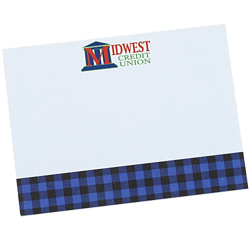 Souvenir Designer Sticky Note - 3” x 4” - Buffalo Plaid - 25 Sheet - 24 hr Main Image
