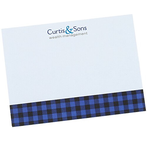 Souvenir Designer Sticky Note - 3” x 4” - Buffalo Plaid - 50 Sheet - 24 hr Main Image