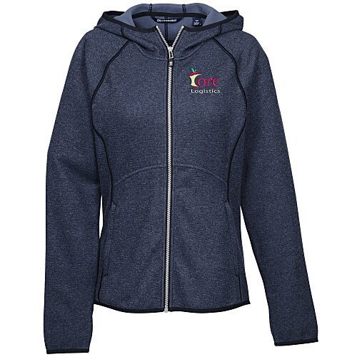 Cutter & Buck Sweater Knit Hooded Fleece Jacket - Ladies' Main Image