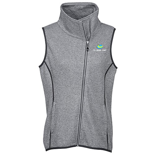 Cutter & Buck Sweater Knit Asymmetrical Fleece Vest - Ladies' Main Image